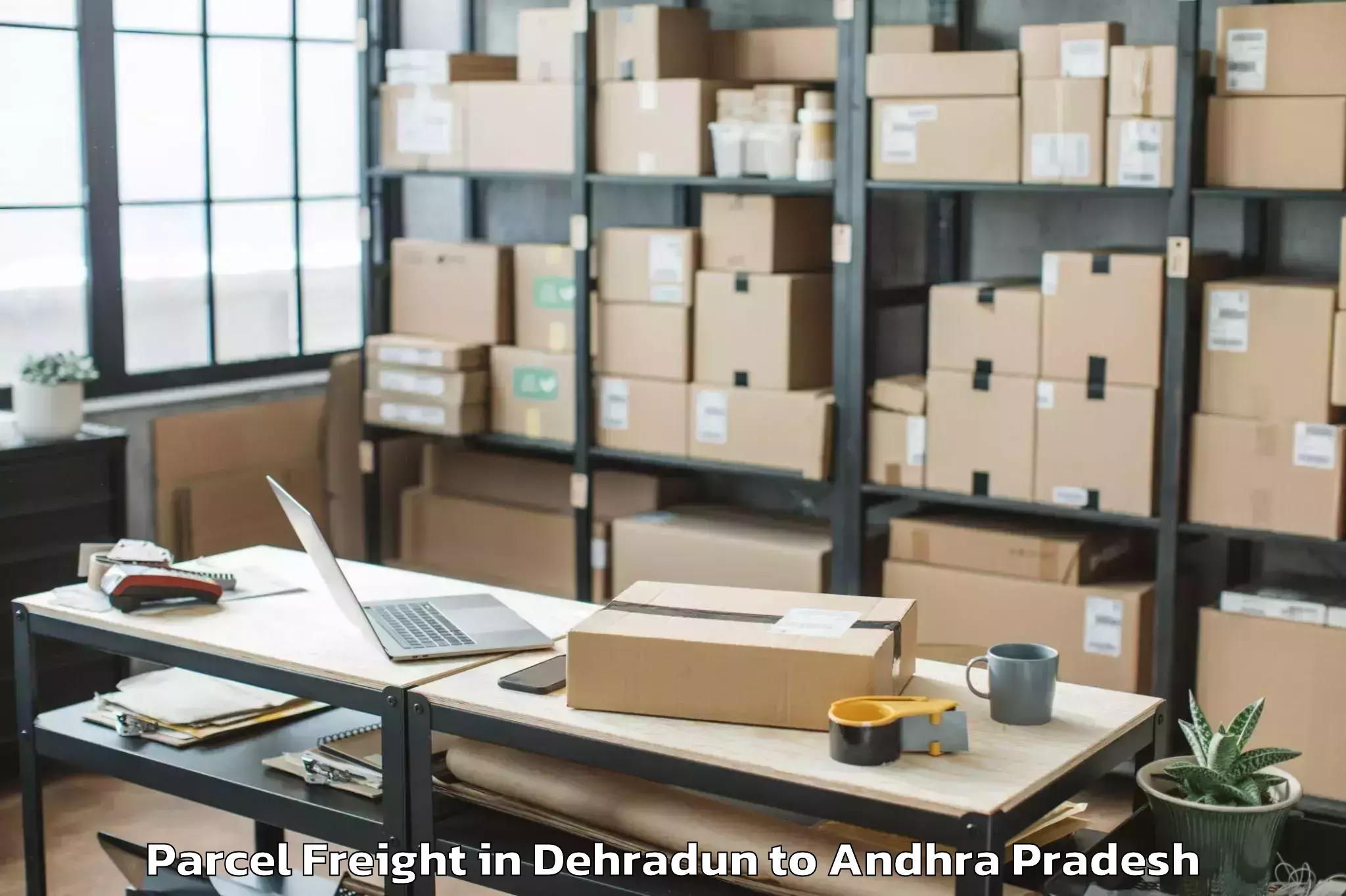 Easy Dehradun to Gampalagudem Parcel Freight Booking